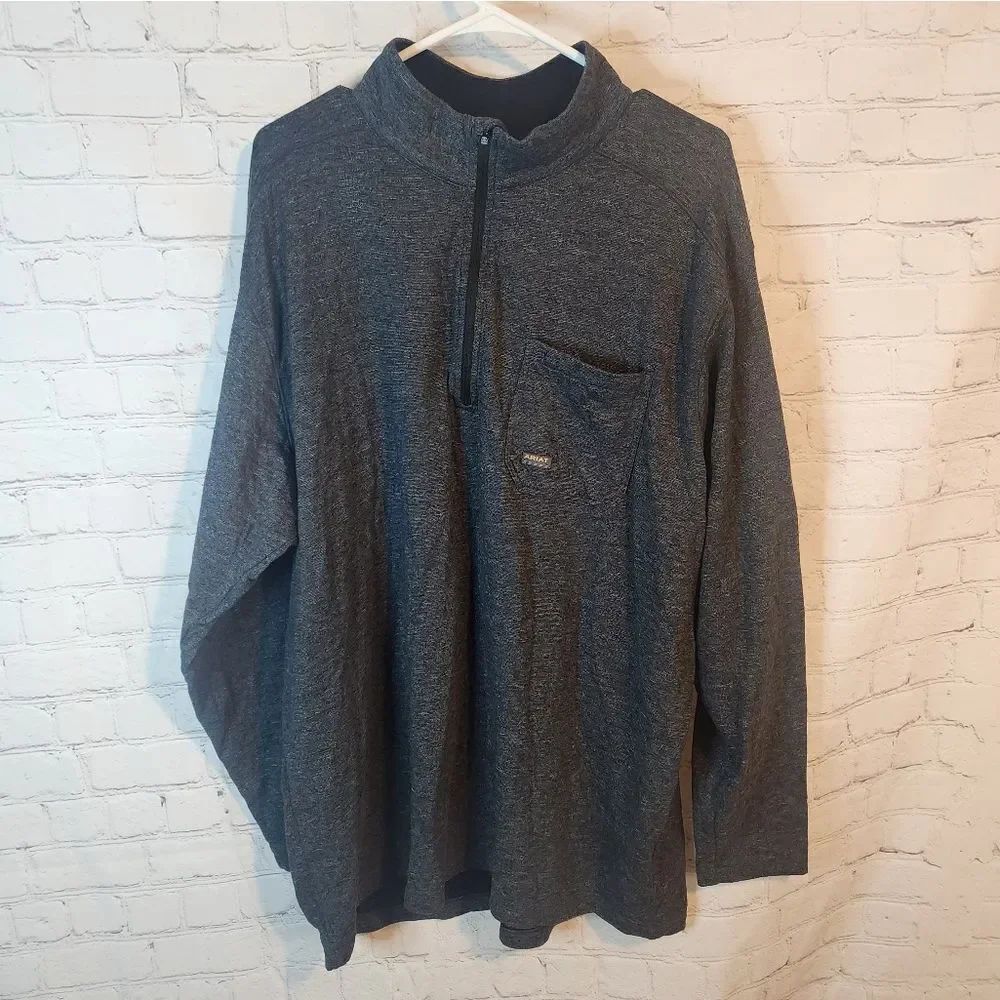 Men's Ariat Rebar Zip-Up Lightweight Shirt Jacket, Size XXL